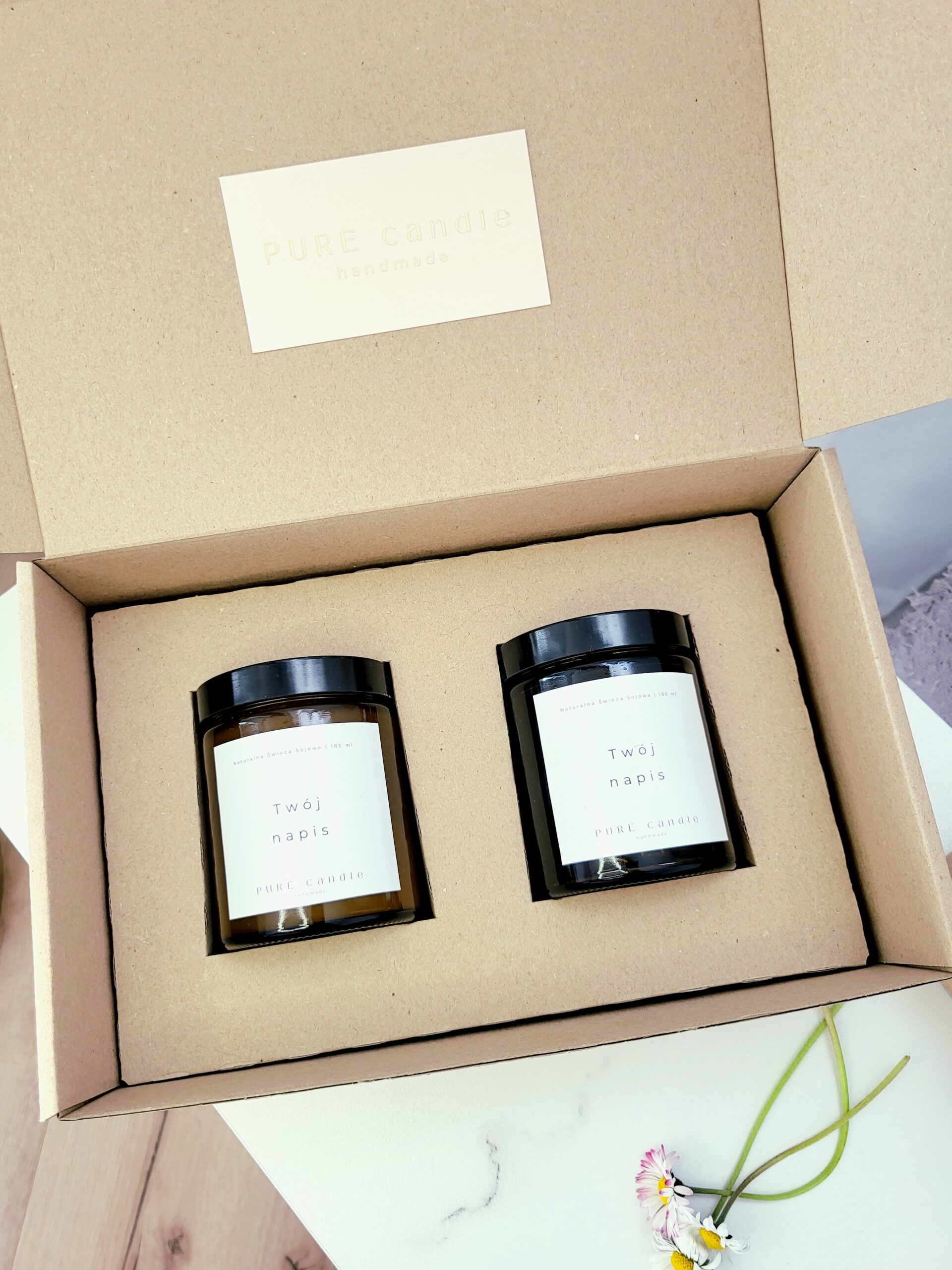 DUET BOX <br/> 2 ŚWIECE SOJOWE PERSONALIZOWANE